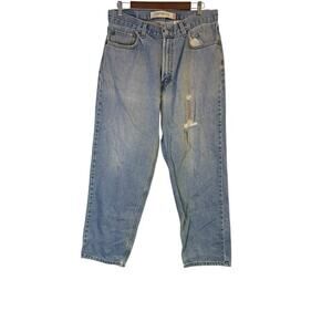 Levi’s 560 Comfort Fit Jeans 34x30 Light Wash Distressed Y2K